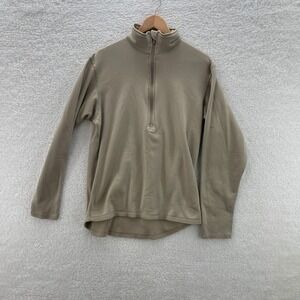Military Jacket Mens Medium Regular Tan Gen III Cold Weather Grid Fleece 1/4 Zip